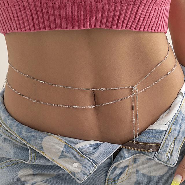 Сексуальная поясная цепочка для тела, ювелирные изделия для женщин, винтажный минимализм, пояс с кристаллами, цепочка на пояс в богемном стиле, весна-лето, пляжный отдых, бижутерия