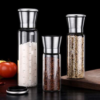 Домашняя бутылка из нержавеющей стали, ручная стальная регулируемая мельница для приправ, соль, перец