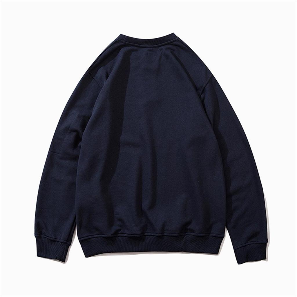 CP Lens Мужская свободная однотонная толстовка-куртка с круглым вырезом - Повседневный модный молодежный бренд