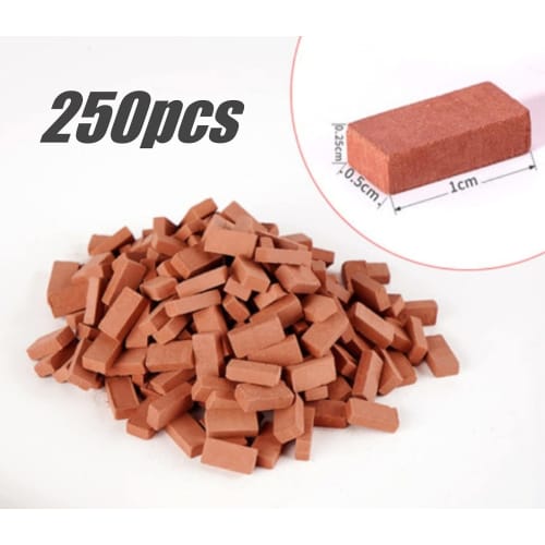 SKY Diorama Brick Concrete Block Paper House Plastic Model Castle Miniature Kit Wood (1/35, 250 Piece Set)