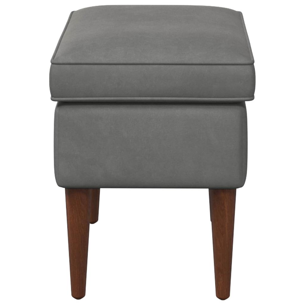 Footstool Dark Grey 55 x 35 x 41 cm Velvet