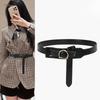 Women's Genuine Leather Belt Without Hole Design High-end Slimming Waist with Suit Jacket Trendy Women's Cowhide Leather Belt