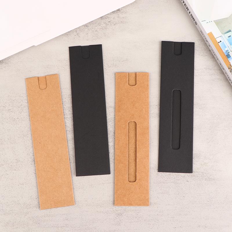 10 шт. коробка для ручек подарочный чехол упаковка один держатель для перьевой ручки мешочек картон пустой чехол крафт бумага чехлы для ручек