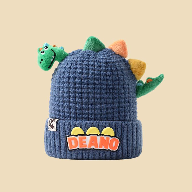 High Quality Dinosaur Boys Girls Warm Outdoor Beanie Children Knitted Winter Cute Kids Hats