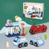 Крупные строительные блоки для автомобиля, сумка для заправки, инженерное транспортное средство, десерт, автомобиль, головоломка, подключаемые аксессуары, сумка для детей