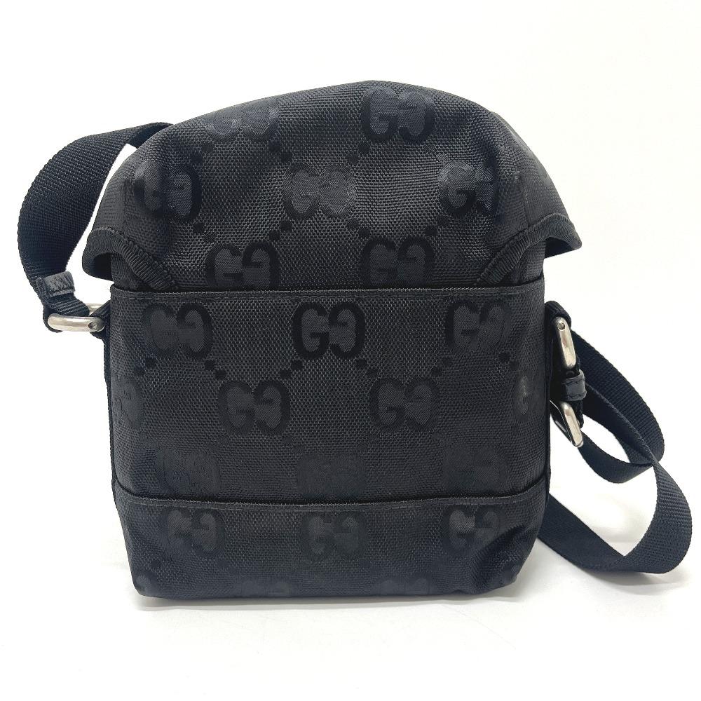 GUCCI 643858 Off the grid Messenger GG Nylon Bag Shoulder Bag Black/SilverHW