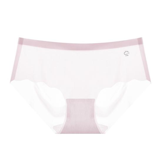 Women Underpants Ultrathin Seamless Ice SIlk Solid Color Low Waist Quick-drying Moisture-wicking Elastic Lady Briefs