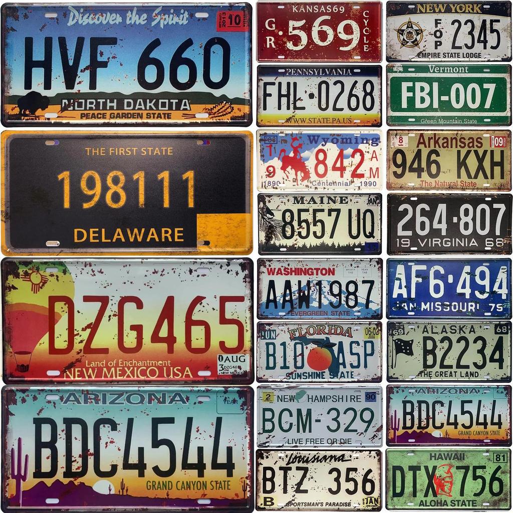Винтажный номерной знак, ржавый металлический знак, передняя часть автомобиля, персонализированный номерной знак, новинка, старый номерной знак, декор для гаража, бара, клуба, кафе