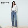 Женские прямые джинсы EICHITOO с высокой талией