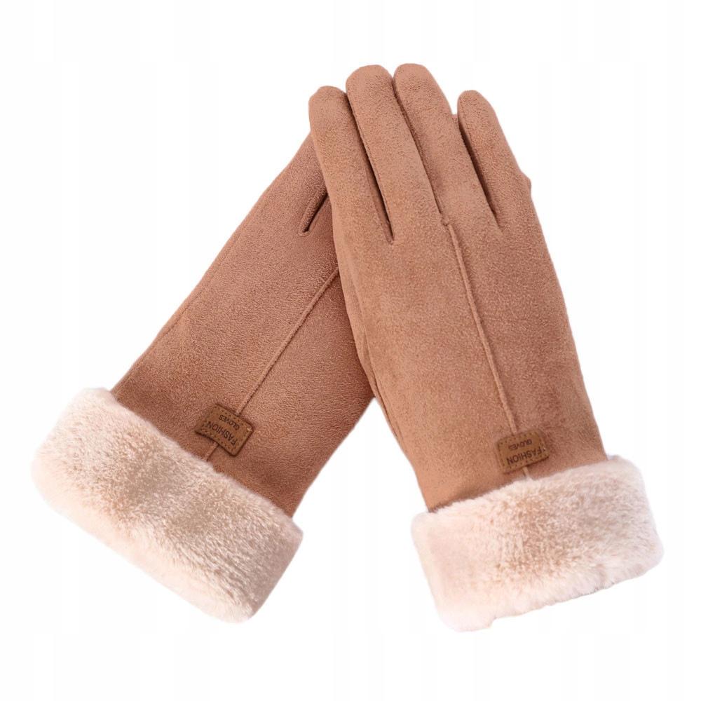 Dotyk Women's Leather Gloves 21Cm Beige R03