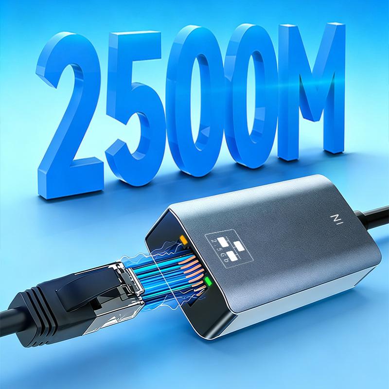 Сетевая карта USB 2.5G, 2500 Мбит/с RTL8156b Type-C Высокоскоростной Ethernet-адаптер для NAS