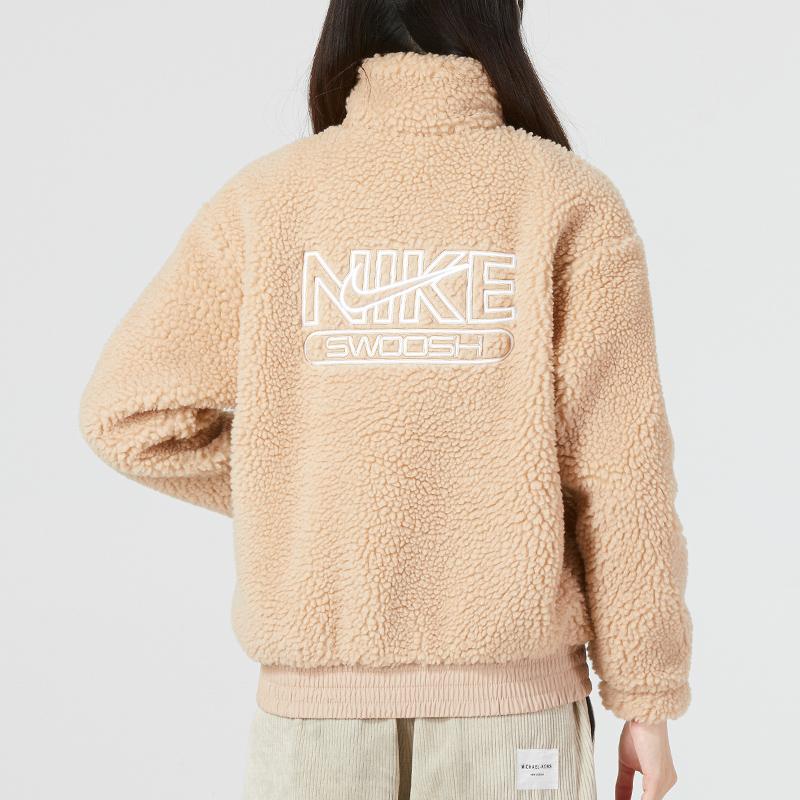 Nike Nsw Swsh Плюшевая куртка с воротником-стойкой Женская верхняя одежда Желтый DR5629-200