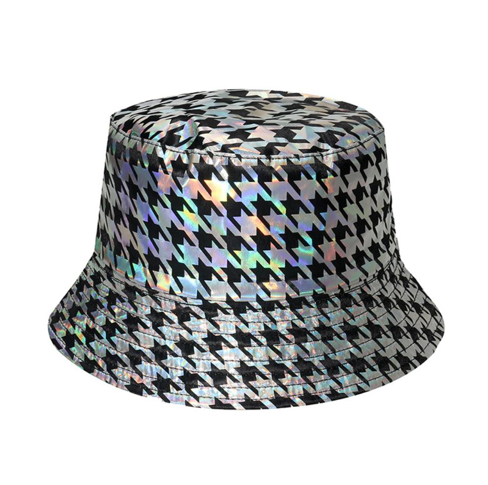 European American Fashion Colorful Fish Scale Double-Sided Bucket Hat Trendy All-Match Sunscreen for Men Women Personalized Hat