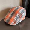 Винтажный берет в клетку для женщин из дышащей смесовой ткани для любителей искусства