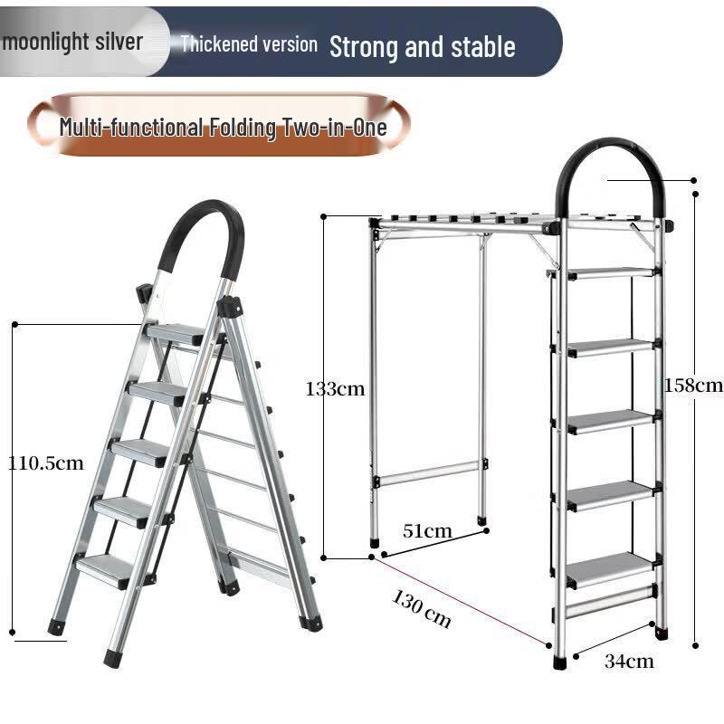 JINGGENG Multi-functional Folding Ladder & Drying Rack