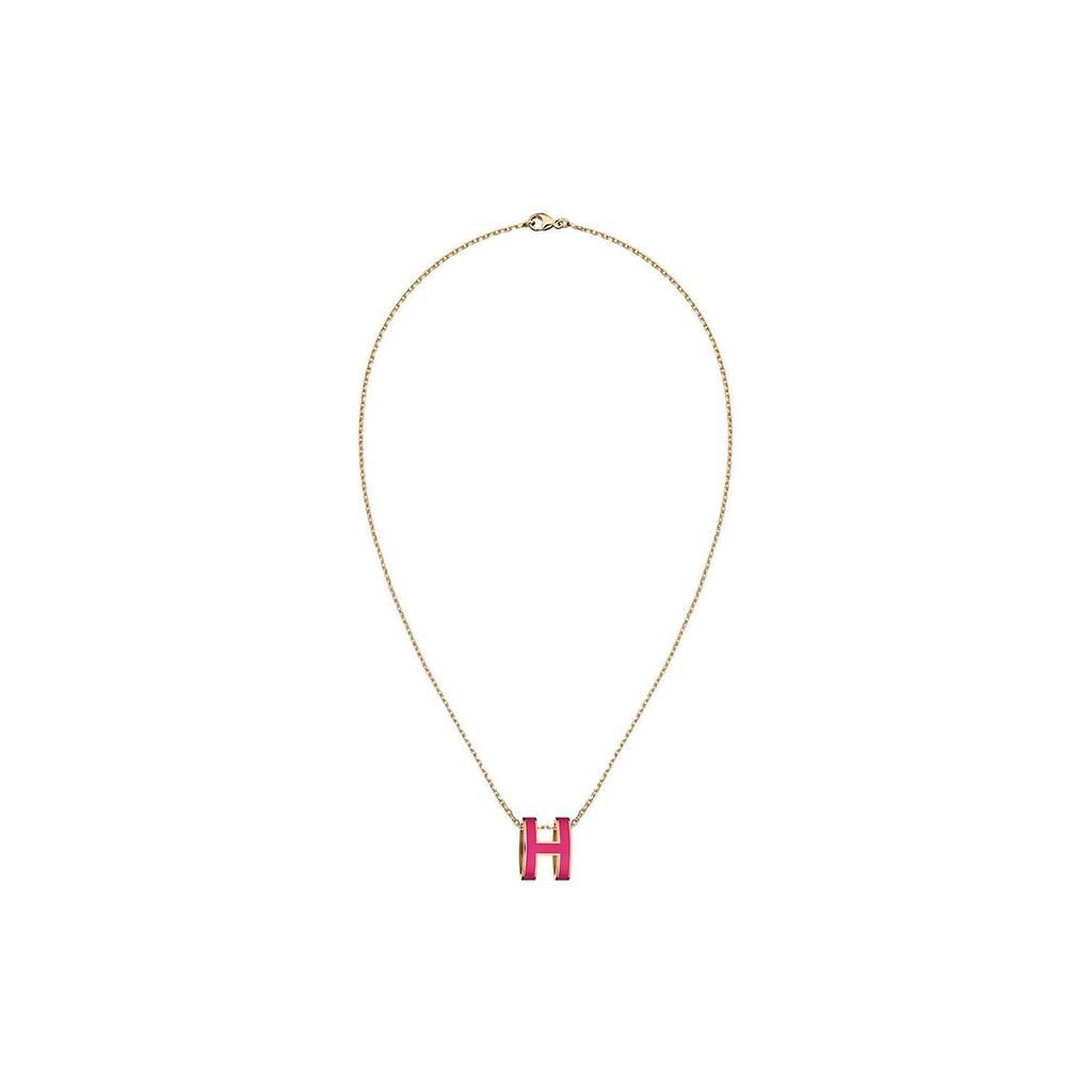 HERMES POP H Palladium Plated Necklaces Women's H147991F-S7