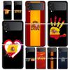 Чехол для телефона Samsung Galaxy Z Flip 3 4 5 6 7 Складной Черный корпус Для Samsung Z Flip4 Flip5 ПК Жесткая крышка Флаг Испании
