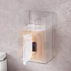 Wall Mounted Tissue Box Holder Large Capacity Transparent Design Simple Installation Bathroom Tissue Paper Box