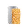 Epoxy Resin 3D Cylinder Candle Mold Relief Flower Soap Mold Art Wax Cake Resin Mold  Handmade