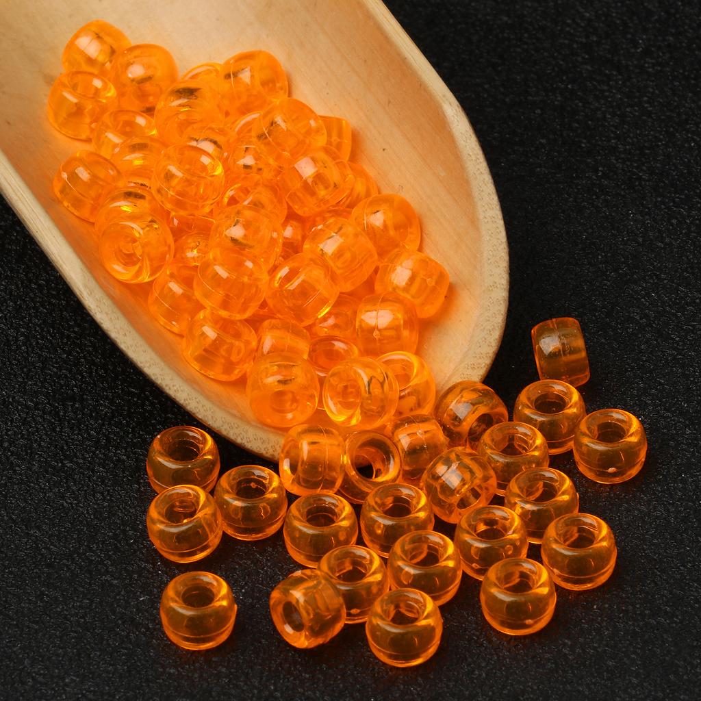 100 шт./пакет 6x9 мм бусины пони оптом, прозрачные бусины пони для набора для изготовления браслетов, бусины канди, бусины для волос для кос, бусины для рукоделия для изготовления ювелирных изделий