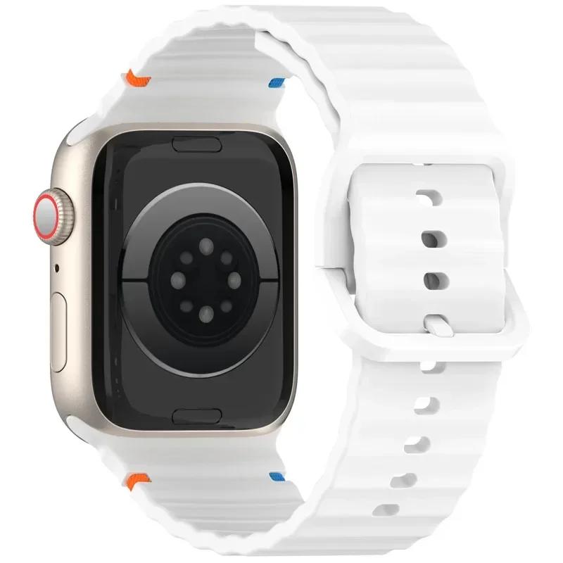 Силиконовый ремешок для Apple Watch Ultra Band 49 мм 46 мм 45 мм 42 мм 44 мм 40 мм 41 мм correa bracelet belt iWatch series 10 9 8 6 7 5 SE