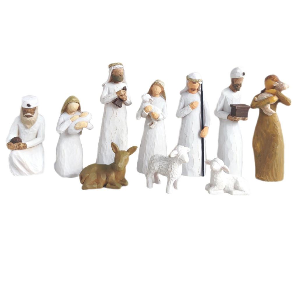 Настольное полимерное украшение «Рождественский вертеп»