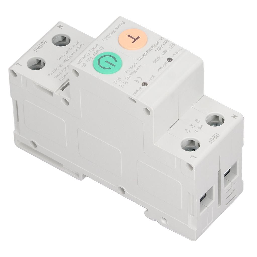 WiFi Circuit Breaker Parameters Adjustable Leakage Protection Data Display Remote Control Circuit Breaker AC100‑240V 2P