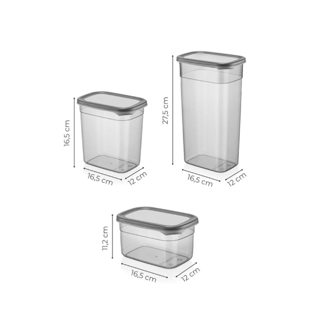 Большой прямоугольный набор контейнеров для хранения из молибдена из 24 штук с этикеткой 3,2 л-2 л-1,3 л Контейнер для хранения запасов