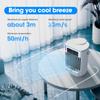 Small Space Air Conditioning for Home Rechargeable Portable Summer Desktop Air Cooler Spray Fan Moist Clean Air for Office Room