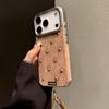 Осень и Зима Коричневые Кожаные Цветы-Банты для IPhone17promax для Apple 16 Чехол для Мобильного Телефона 14 Мягкий 13