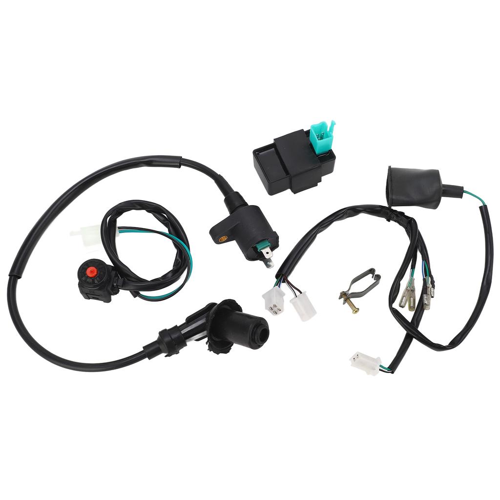 Ignition Coil CDI Wiring Harness with Cut Off Switch Flexible Fast Response Fit for 50cc To 160cc