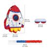 40 см Пиньята Дергалка Пиньята Ракета с повязкой на глаза, битой, конфетти для детской вечеринки на космическую тематику