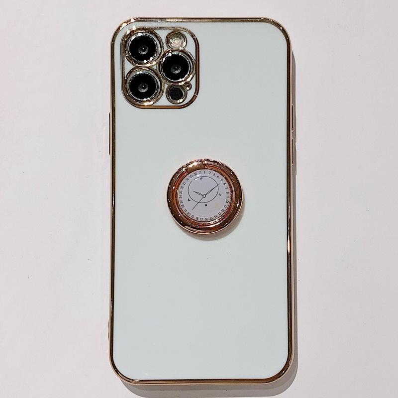 Роскошный металлический держатель для кольца, подставка, покрытие, мягкий силиконовый чехол для iPhone 16 Pro 15 Plus 11 12 13 Pro MAX 12 Mini X XR XS 8 7 Plus SE 2020