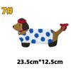 1 Piece Cute Dachshund Embroideried Dog Patches For Girls Bag Diy Small Glue Sticker For Kids Clothes Hairclip Designer