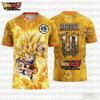 25-26 Футболка с принтом Dragon Ball Goku Футбольная майка Месси Осень Спорт