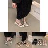 French Style Mary Jane Flats With Satin Upper And Rubber Sole For Spring And Autumn