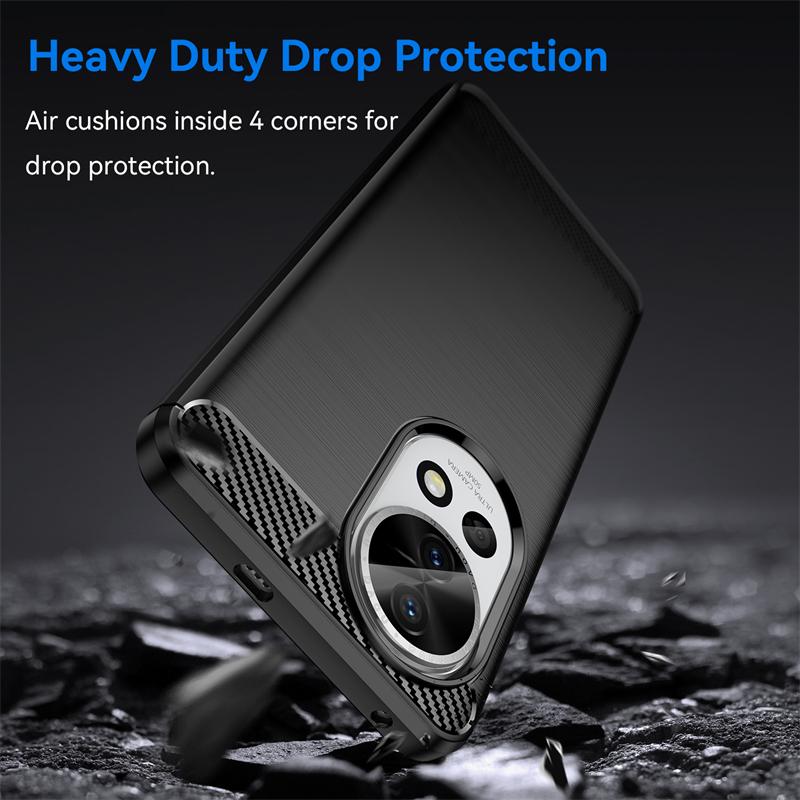 For Huawei Nova 13 Case Cover Huawei Nova 13 Capas New Phone Back Bumper Shockproof Soft TPU Carbon Fiber Cover Huawei Nova 13