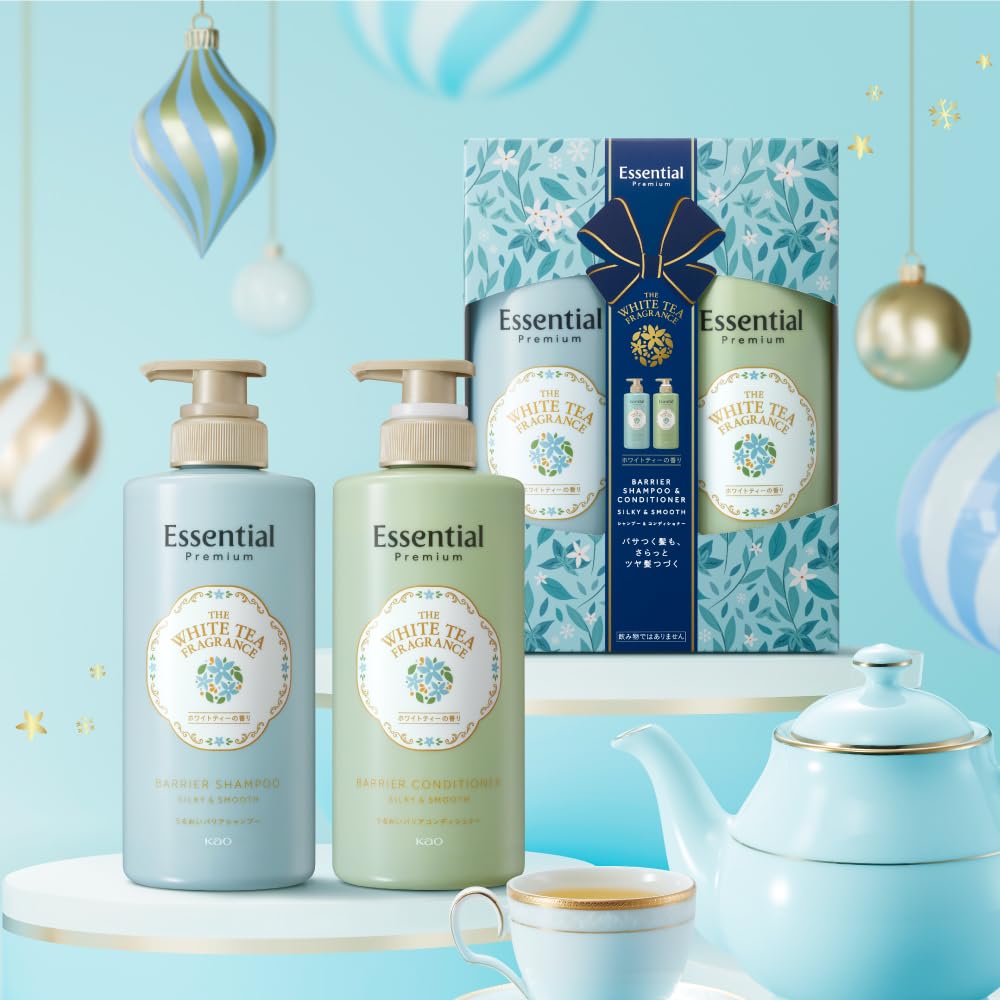 Essential Premium Barrier Шампунь Кондиционер Шелковистая Гладкость Помпа Белый Чай 900мл & & Набор, Аромат,