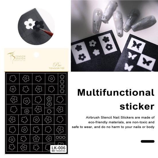 Nail Art Template Creative Heart Star Flower Butterfly Stencil Nail Stickers Decoration DIY Manicure Tool Stamping Spray Cutout Nail Sticker Template