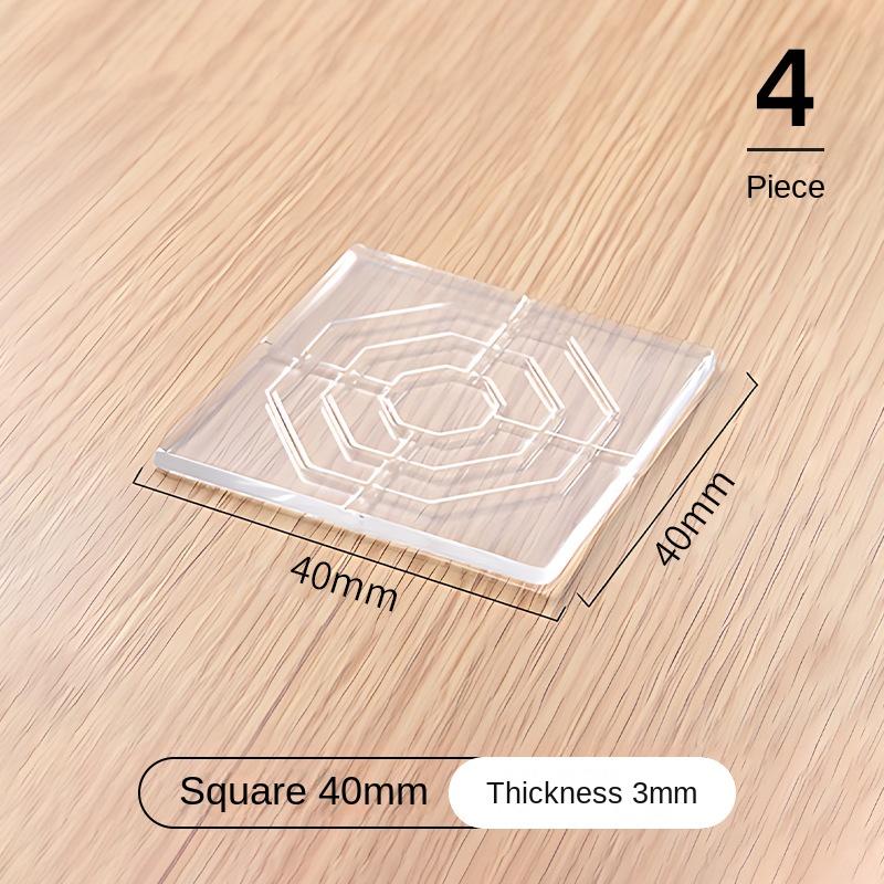 3585 4 шт./комплект прозрачный силиконовый коврик для ног мебели стол диван ноги ПУ клейкая заплатка антистолкновения ножки кровати бесшумный нескользящий коврик