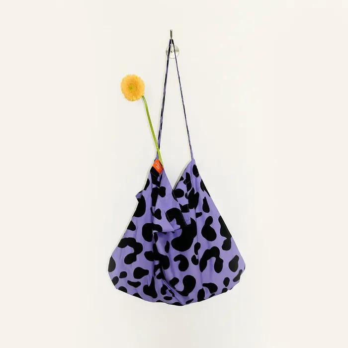 City Violet Eco Bag - M Leopard Eco Bag
