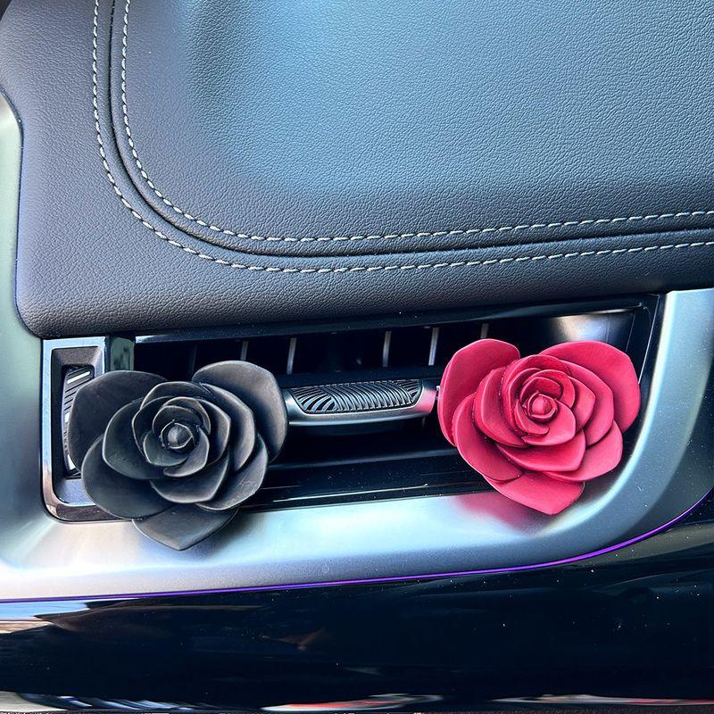 Car Air Freshener for Air Conditioning Vent, Car Interior Decoration, High-End Austin Rose Aroma Diffuser Ornament