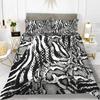 Пододеяльник с принтом зебры King Polyester Red Black Stripes Комплект постельного белья Wild Animal Zebra Wildlife Skin Покрывало для девочек