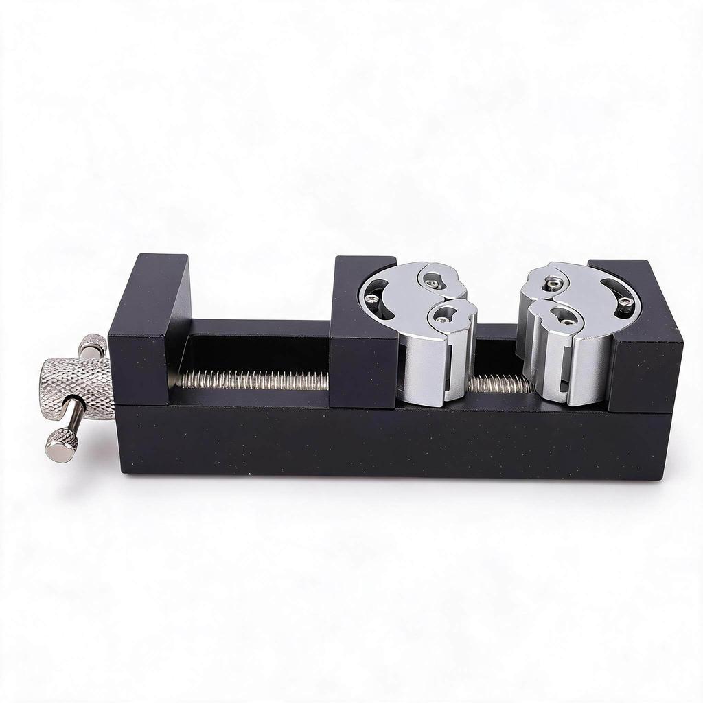 Acogedor Smart Fractal Mini Vice Aluminum for Drill Bench Jewelry Repair High Durability Clamp, Alloy, Auto-Adjustable, Press, Mounting, Crafts,
