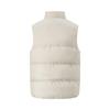 Li Ning Wade Series Solid Color Zipper Stand Collar Comfortable Breathable Versatile Down Vest Men Vest Oatmeal-Gray AMRU003-6