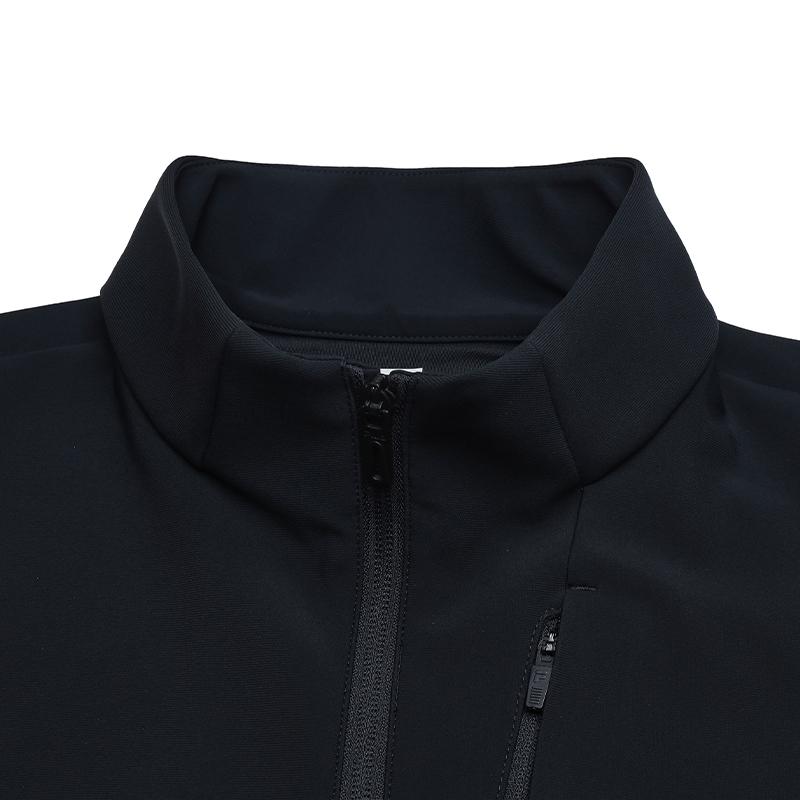 Fila Фитнес Мода Универсальная Простая Куртка Мужские куртки Глубокий-Черный A11M641502FBK