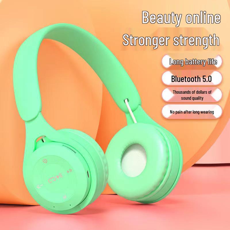 Y08 Полноразмерные Bluetooth-наушники, Складная конструкция в стиле макарон