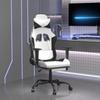 VidaXL Gaming Chair with Footrest Swivel Computer Chair Armchair Ergonomic Office Seat Interior White and 3143663