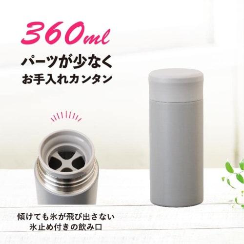 Atlas Бутылка для воды из двойной нержавеющей стали 360 мл, Изолированная для горячей и холодной воды, Серая, SS-350GY