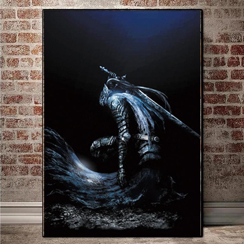Современный игровой постер, украшение Темных душ на холсте, настенные художественные постеры и принты, произведения искусства для комнаты мальчика, дома, Куадрос, без рамки